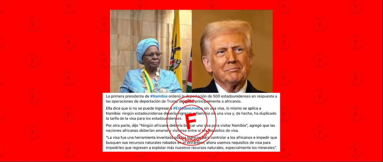No, Namibia no deportó a 500 estadounidenses en respuesta a medidas tomadas por Trump
