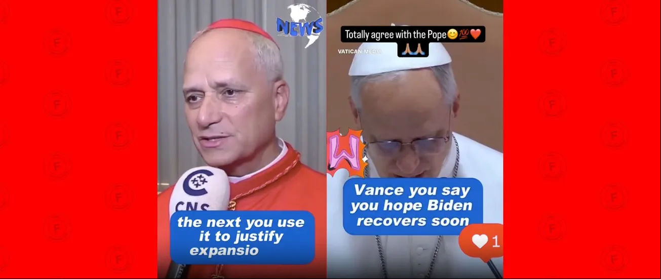 No, estos videos del papa León XIV donde critica a JD Vance no son reales y están manipulados